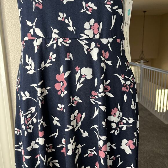 NWT Nine Britton Stitch Fix Angie Stretch Floral Knit Midi Dress Sz Small #441 - Picture 6 of 10